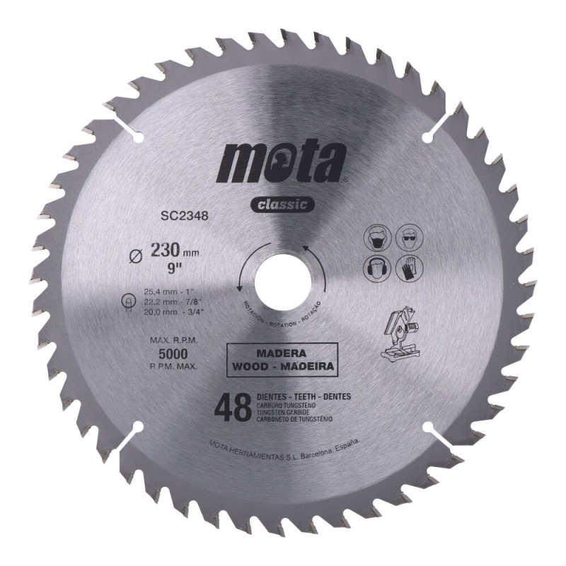 Sierra circular widia ø230 mm 48 dientes