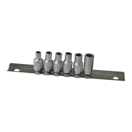 Bocallaves 1/4", juego 6 piezas