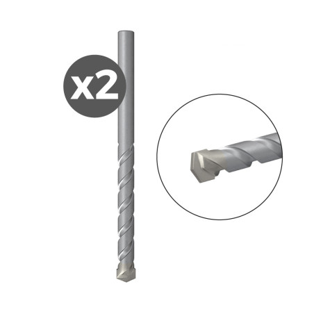 Broca para piedra d-s hm, 2 uds ø3,00 x 30 /60 mm