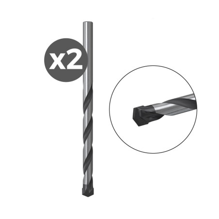 Broca percusión e, 2 uds, ø3,00 x 60 mm