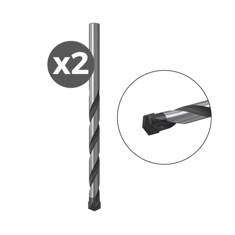 Broca percusión e, 2 uds, ø4,00 x 75 mm