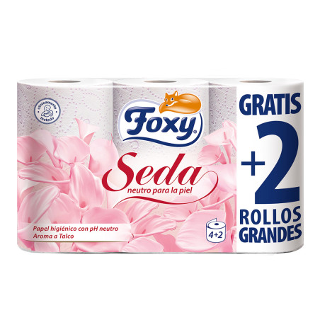 Papel higiénico aroma talco 4 + 2 uds