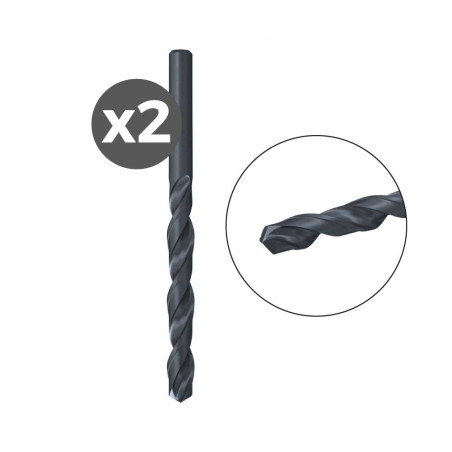 Broca para metal hss-r din 338, 2 uds, ø3,50 x 39/70 mm