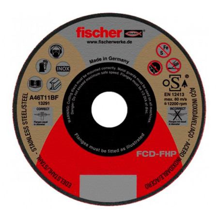Disco corte fcd-fhp inoxidable ø115 x 1,0 x 22,23 mm