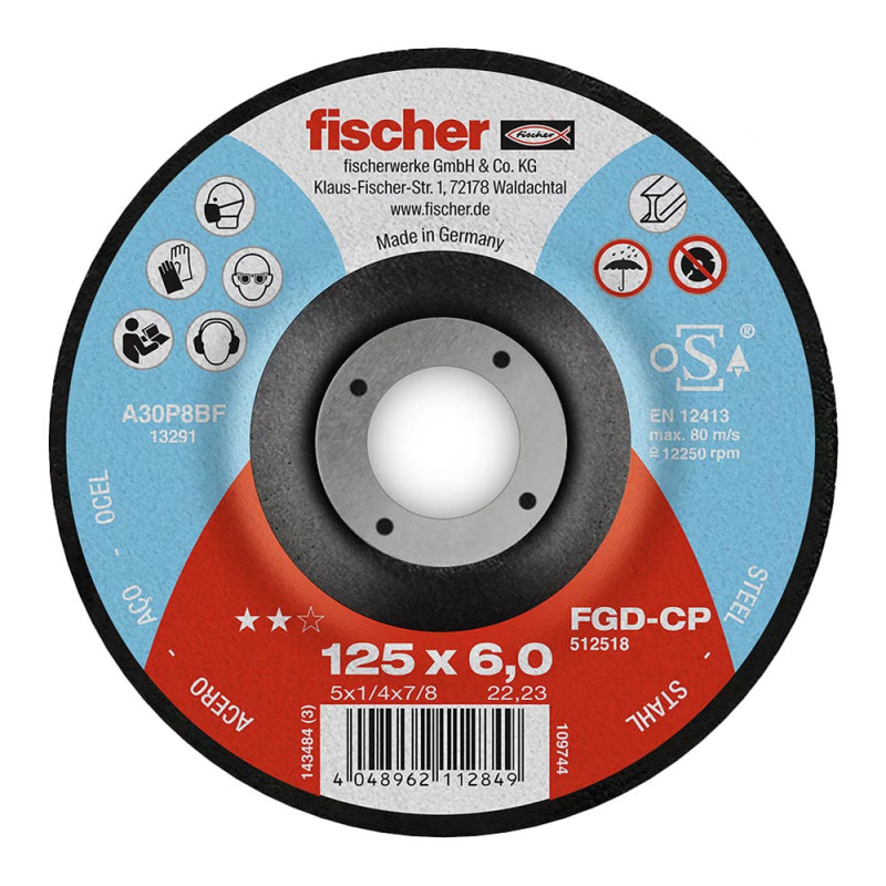 Disco desbaste fgd-cp ø125 x 6 x 22,23 carbon desbaste