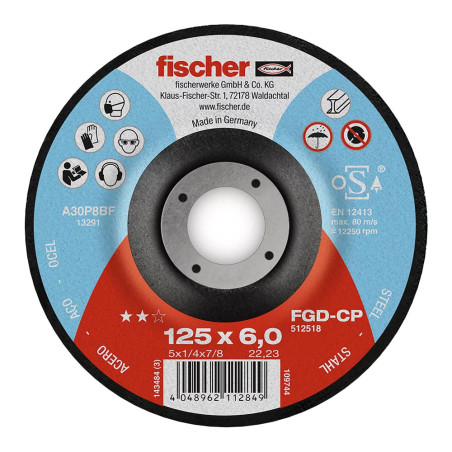 Disco desbaste fgd-cp ø125 x 6 x 22,23 carbon desbaste