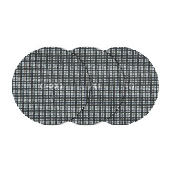 Tejidos de rejilla adherentes carburo de silicio ø125 mm, grano 80/120/220, pack 5 uds