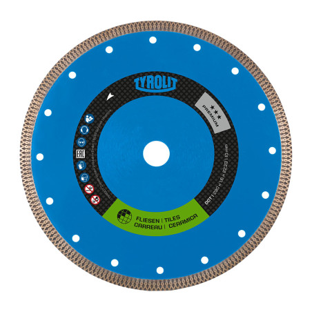 Disco diamantado continua 1a1r dct ø125 x 1,2 x 22,23 mm
