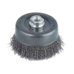 Cepillo metálico, forma de copa, trenzado rosca m14 ø100 mm