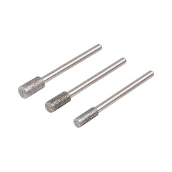 Muelas de diamante cilíndricas, set 3 uds
