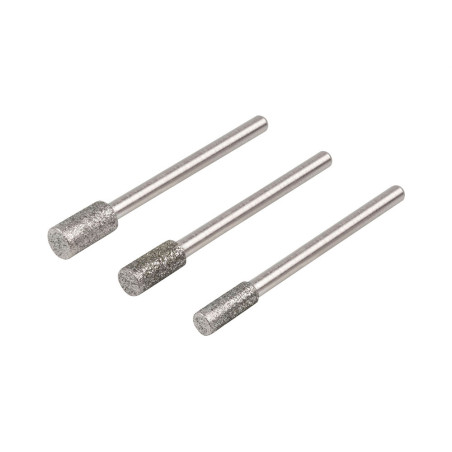 Muelas de diamante cilíndricas, set 3 uds