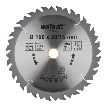 Disco de sierra circular ct, ø160 mm x 20 dientes