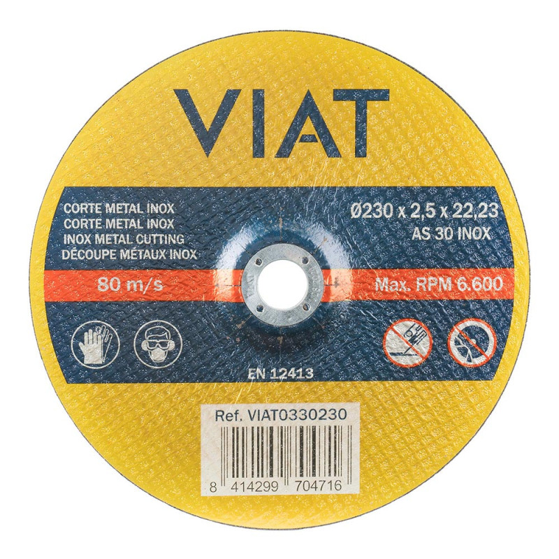 Disco corte 2,5 mm inox-metal ø230 x 2,5 x 22,23 mm