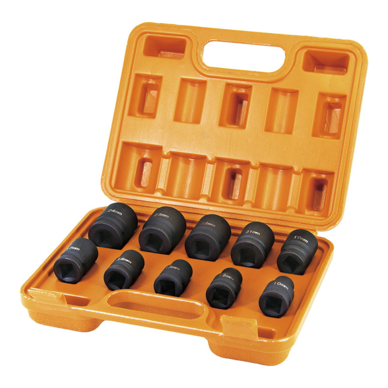 Vasos de impacto 1/2", juego 10 piezas